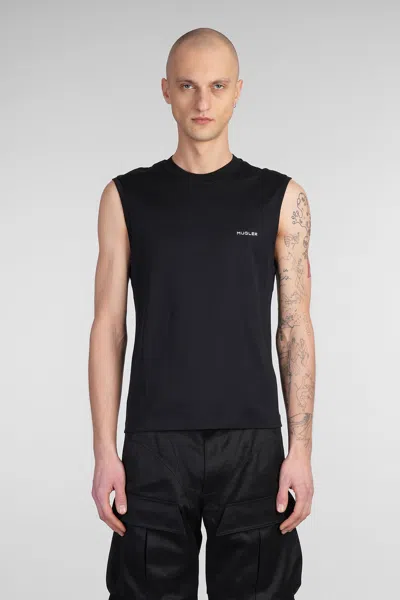 Mugler Black Signature Sleeveless Tank Top In Black