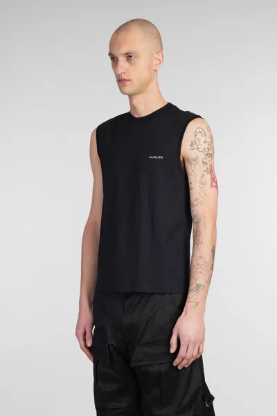 Mugler Black Signature Sleeveless Tank Top In Black