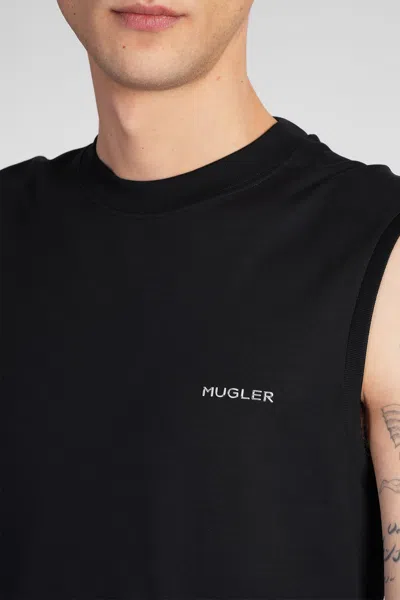 Mugler Black Signature Sleeveless Tank Top In Black