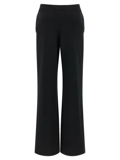 Rotate Birger Christensen Wide Leg Lace-up Joggers With Side Pockets In Black