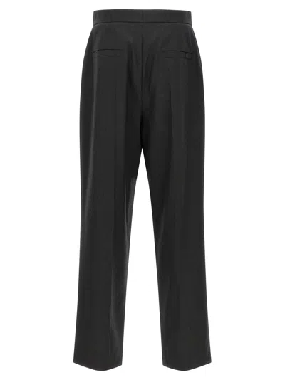 Fear Of God Herringbone Patterned Wool Pants With Relaxed Fit In Black