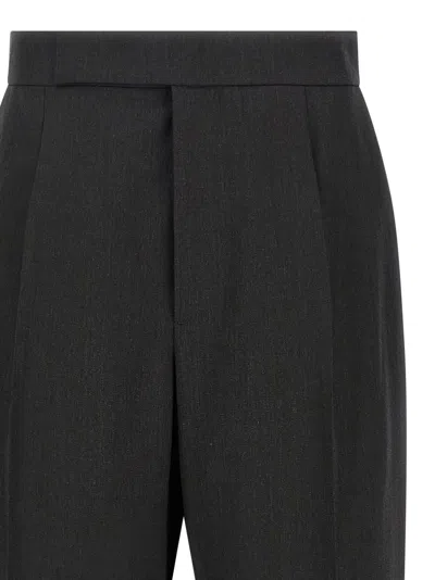 Fear Of God Herringbone Patterned Wool Pants With Relaxed Fit In Black