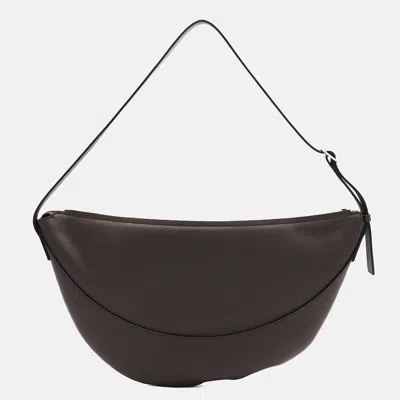 The Row Dark Brown Jouve Shoulder Bag