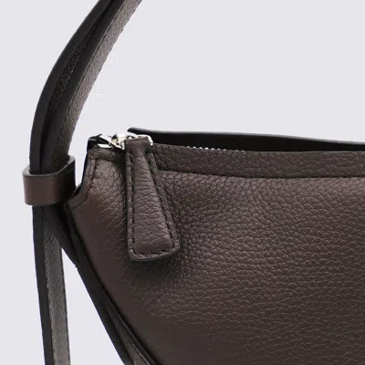 The Row Dark Brown Jouve Shoulder Bag