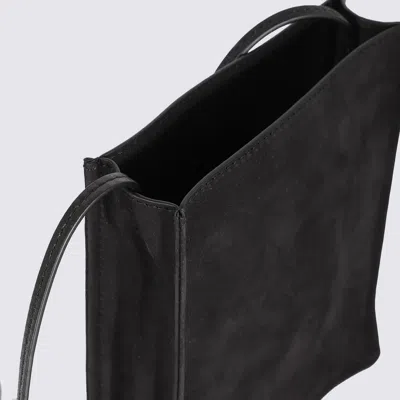 The Row Black Leather Crossbody Bag