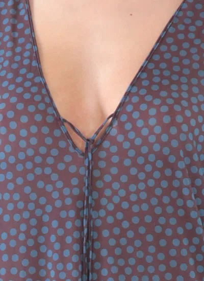Fisico Cristina Ferrari Fisico Maxi Dress With V-neck In Gray