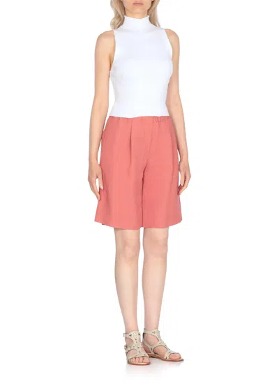 Antonelli High Neck Sleeveless Ribbed Cotton Top In Blue