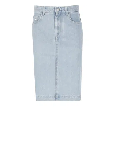 Maison Kitsuné Straight Denim Skirt