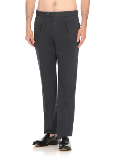 Incotex Blue Panama Cotton Pants