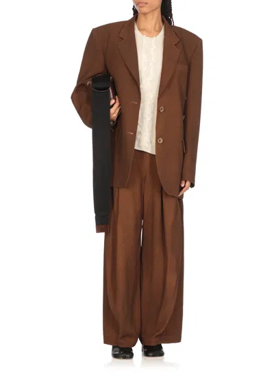 Uma Wang Sweater With Fringes In Metallic