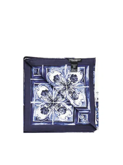 Dolce & Gabbana Majolica Print Twill Scarf