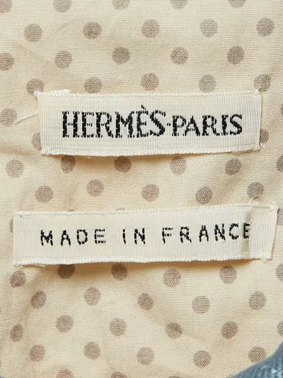 Pre-owned Hermes Paint-splatter Denim Vest