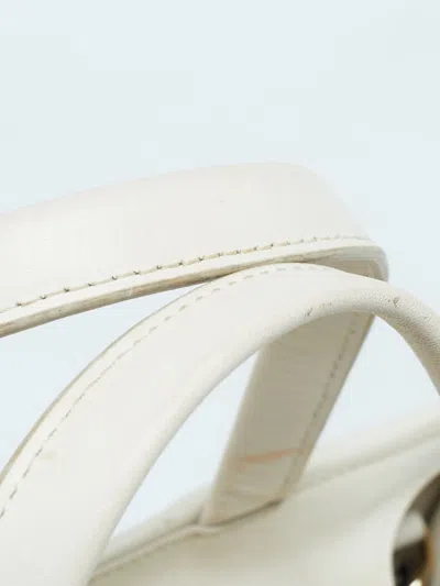Pre-owned Cole Haan Leather Tote Bag In White