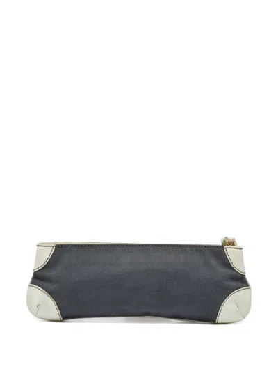 Pre-owned Chanel Cc Canvas Olsen Clutch Bag