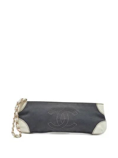 Pre-owned Chanel Cc Canvas Olsen Clutch Bag