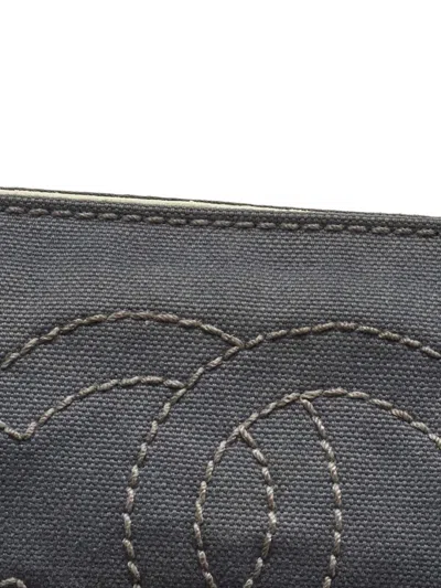 Pre-owned Chanel Cc Canvas Olsen Clutch Bag