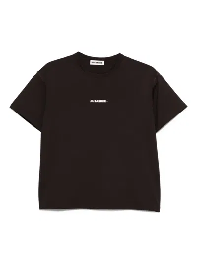 Jil Sander+ Logo-appliqué T-shirt In Brown