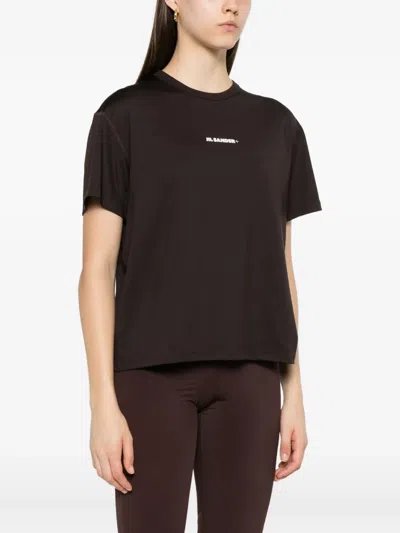 Jil Sander+ Logo-appliqué T-shirt In Brown