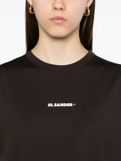 Jil Sander+ Logo-appliqué T-shirt In Brown