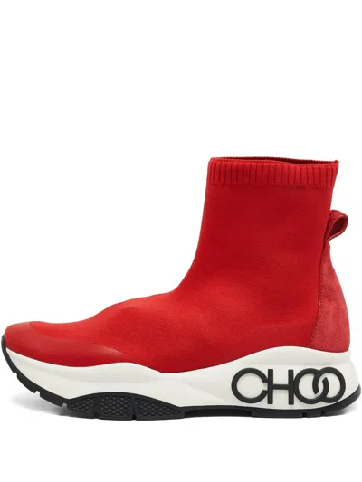 Pre-owned Jimmy Choo Raine Knitted Slip-on Neakers