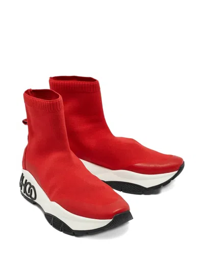 Pre-owned Jimmy Choo Raine Knitted Slip-on Neakers