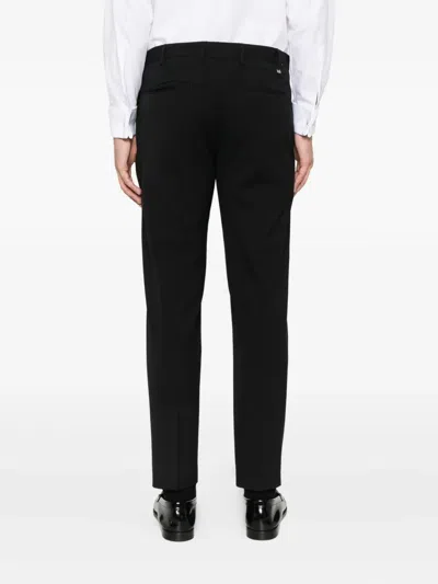 Pt Torino Tailored Dark Navy Cotton-blend Trousers