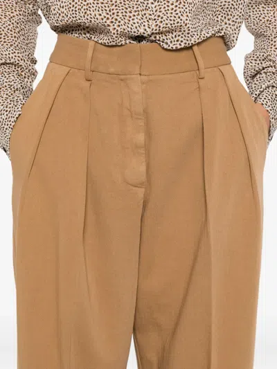 Forte Forte Cotton Trousers In Brown