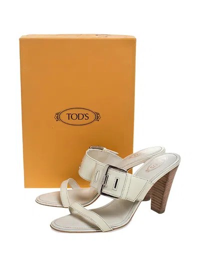 Tod's Vintage Patent-leather Buckle Sandals