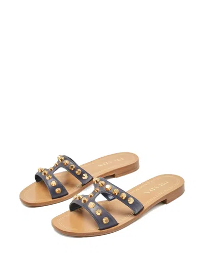 Pre-owned Prada Studded Leather Sandals