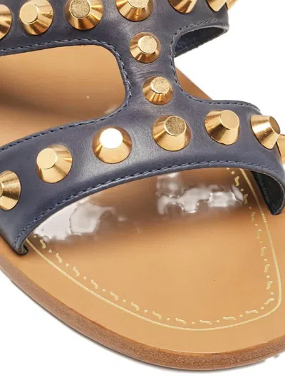 Pre-owned Prada Studded Leather Sandals