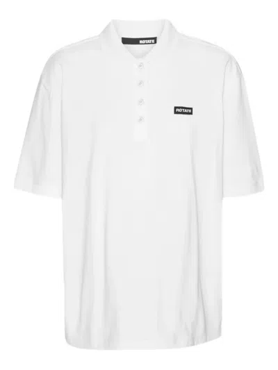 Rotate Birger Christensen Rotate Birgerchristensen White Organic Cotton T-shirts In White