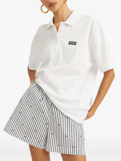 Rotate Birger Christensen Rotate Birgerchristensen White Organic Cotton T-shirts In White