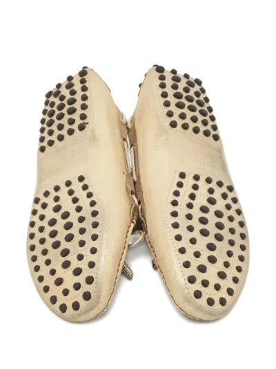 Pre-owned Tod's Vintage Suede Loafers In Gold