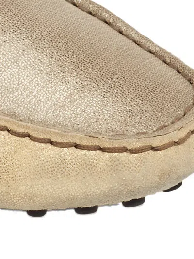 Pre-owned Tod's Vintage Suede Loafers In Gold