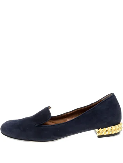 Pre-owned Fendi Suede Studded-heel Shoes