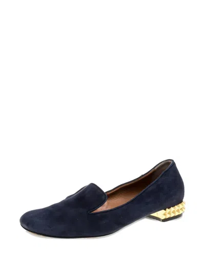 Pre-owned Fendi Suede Studded-heel Shoes