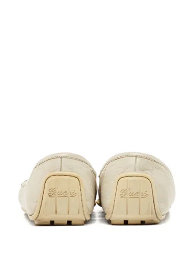 Pre-owned Gucci Horsebit Loafers In Neutral