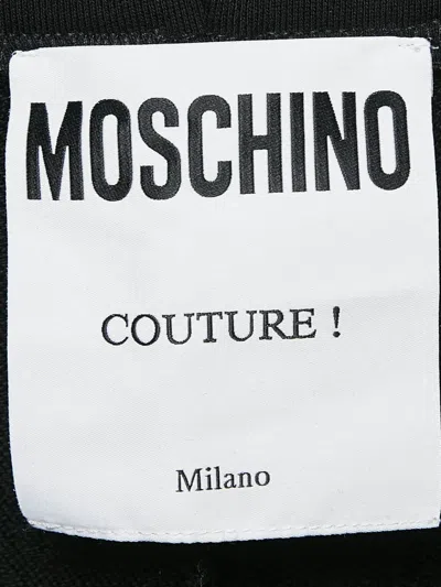 Pre-owned Moschino Logo-print Track Pants In Black