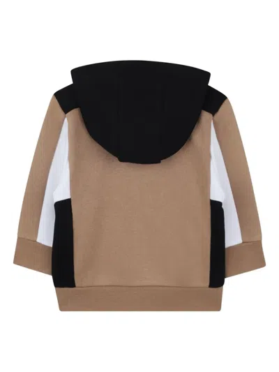 Bosswear Colour-block Zip-up Hoodie In Brown