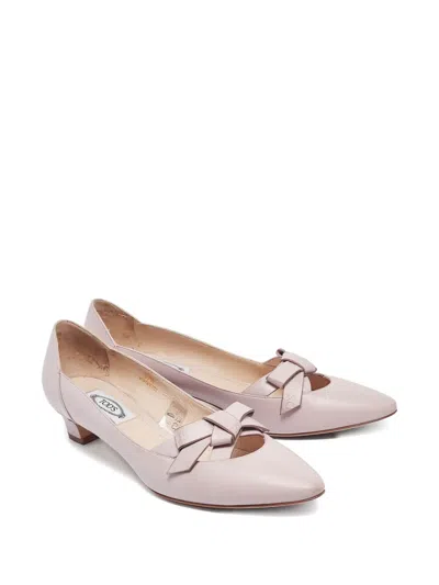 Pre-owned Tod's Vintage 2023 35mm  Leather Bow Pumps