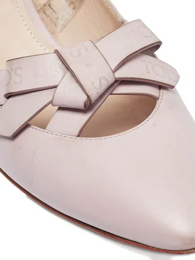 Pre-owned Tod's Vintage 2023 35mm  Leather Bow Pumps