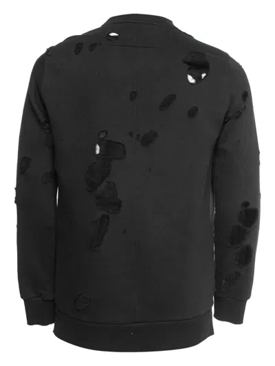 Pre-owned Givenchy 2023 Distressed Cotton Sweatshirt In Black