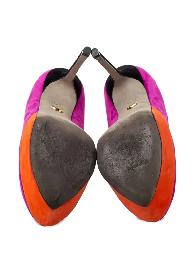 Pre-owned Sergio Rossi Vintage  135mm Peep-toe Platform Pumps In Pink