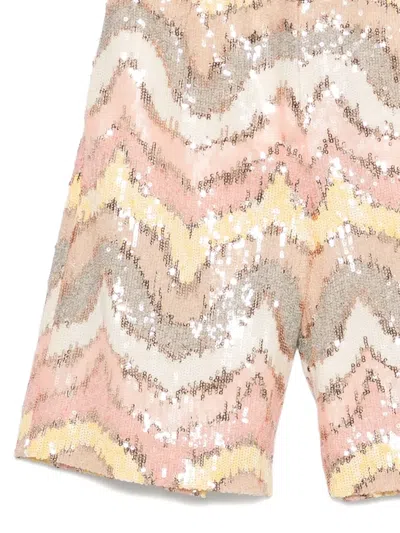 Missoni Sequin-embellishement Wave Shorts In Multi