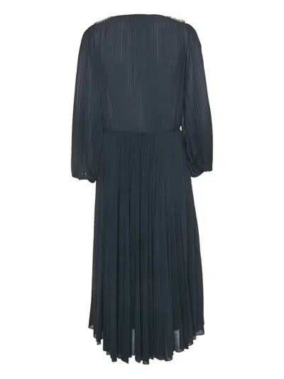 Pre-owned Max & Co Cotton Midi Dress In Blue