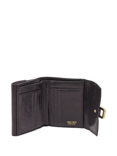 Pre-owned Jimmy Choo Suede Leather Buckle Wallet