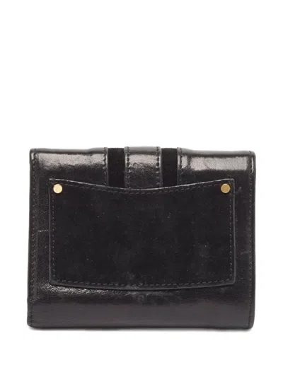 Pre-owned Jimmy Choo Suede Leather Buckle Wallet