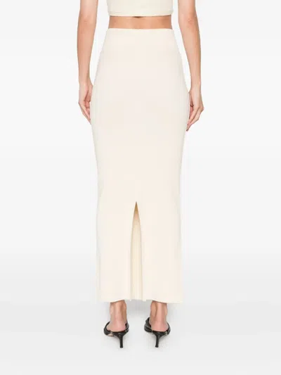 Wardrobe.nyc Cotton High-rise Skirt In Neutral