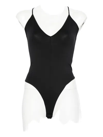 Wardrobe.nyc V-neck Bodysuit In Black