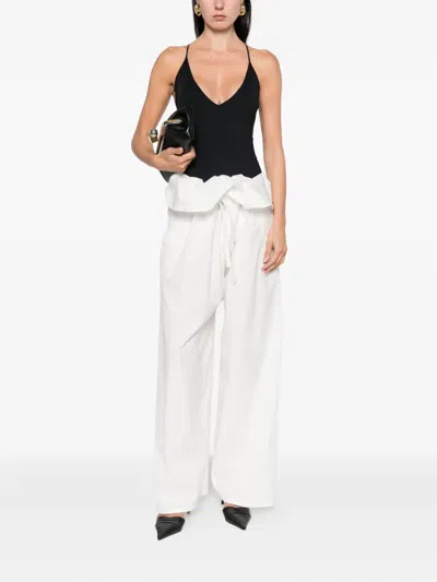 Wardrobe.nyc V-neck Bodysuit In Black